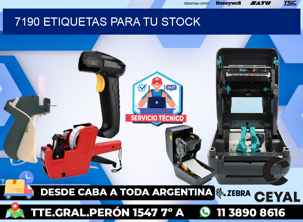 7190 etiquetas para tu stock
