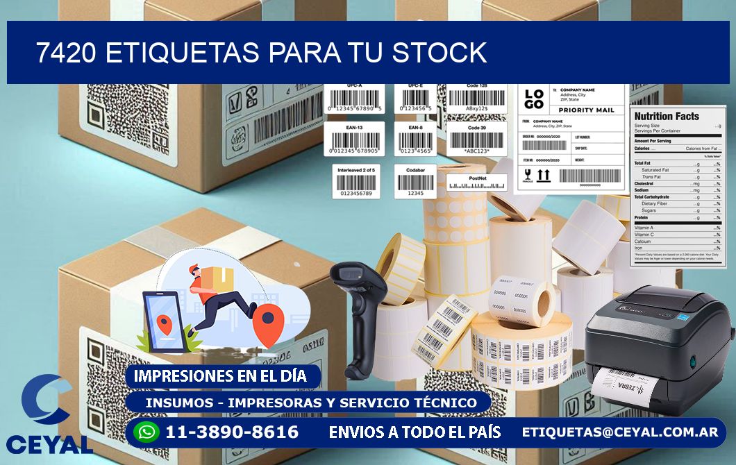 7420 etiquetas para tu stock