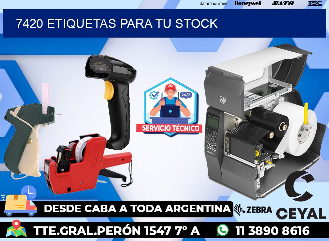 7420 etiquetas para tu stock