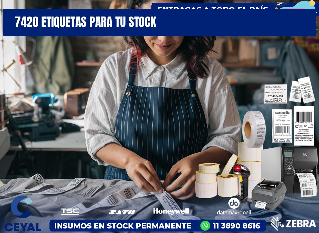 7420 etiquetas para tu stock