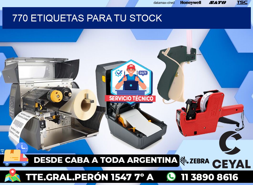 770 etiquetas para tu stock