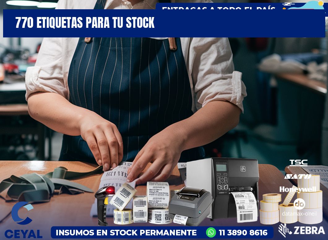 770 etiquetas para tu stock
