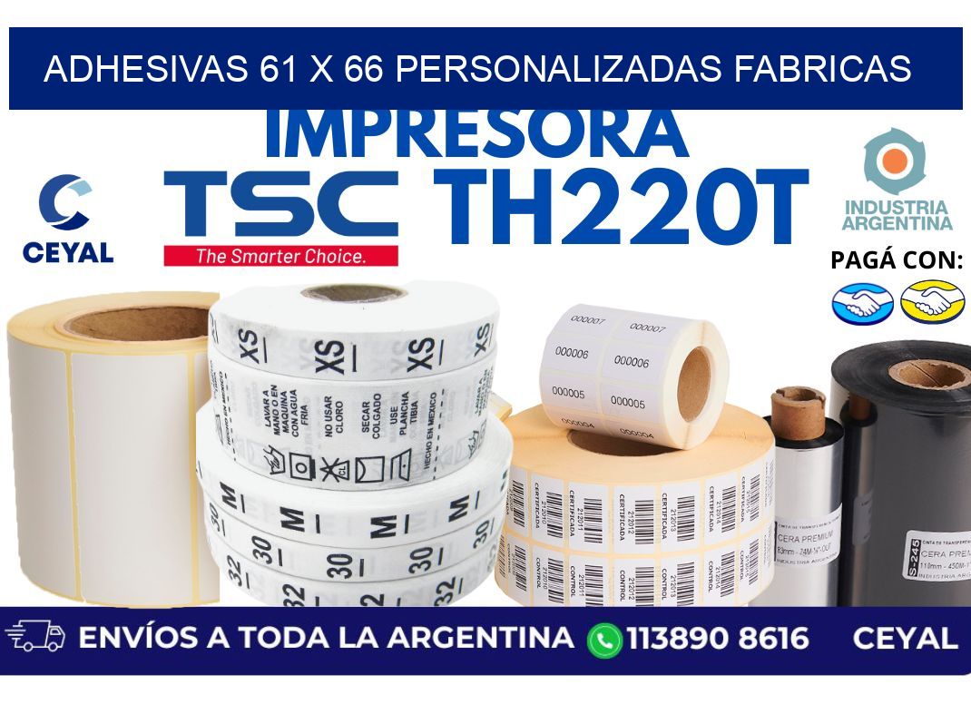 adhesivas 61 x 66 personalizadas fabricas