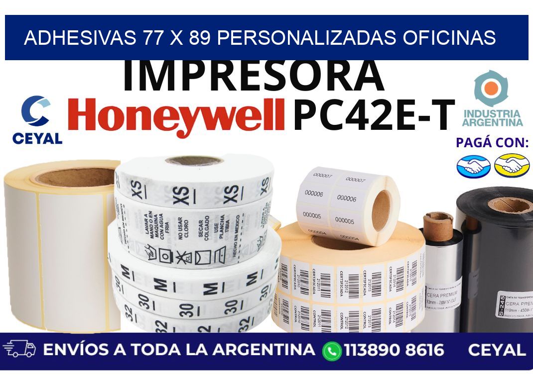 adhesivas 77 x 89 personalizadas oficinas