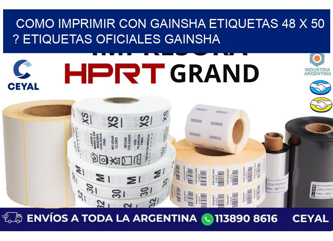 como imprimir con gainsha etiquetas 48 x 50 ? etiquetas oficiales gainsha