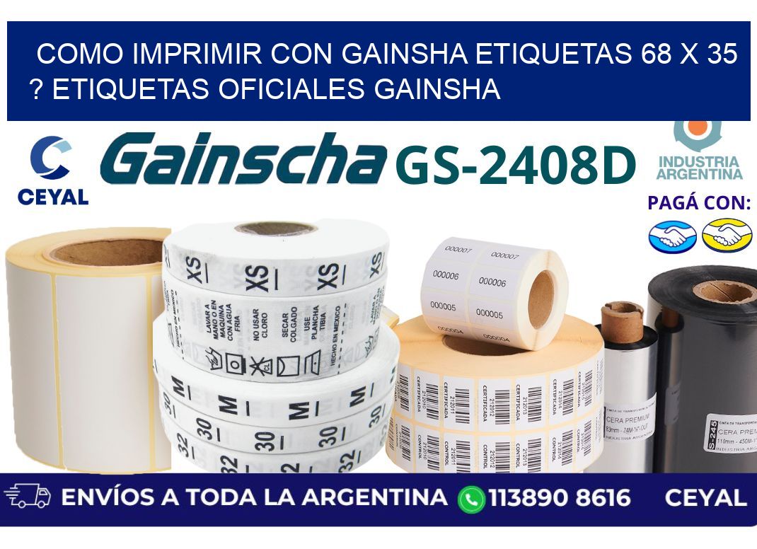 como imprimir con gainsha etiquetas 68 x 35 ? etiquetas oficiales gainsha