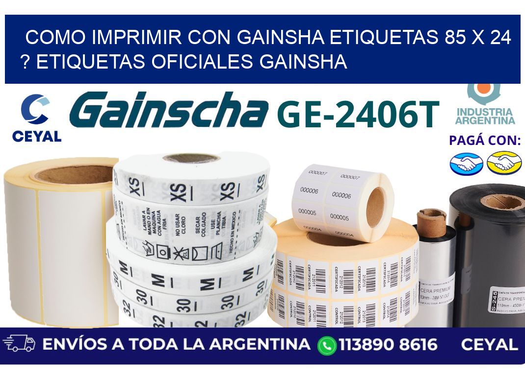 como imprimir con gainsha etiquetas 85 x 24 ? etiquetas oficiales gainsha