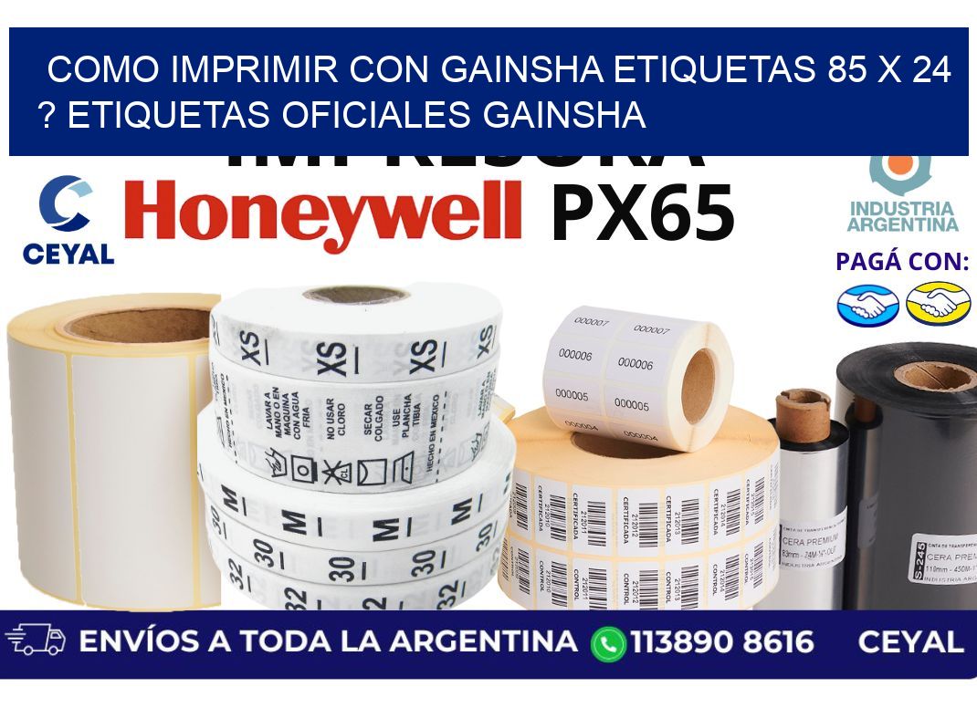como imprimir con gainsha etiquetas 85 x 24 ? etiquetas oficiales gainsha