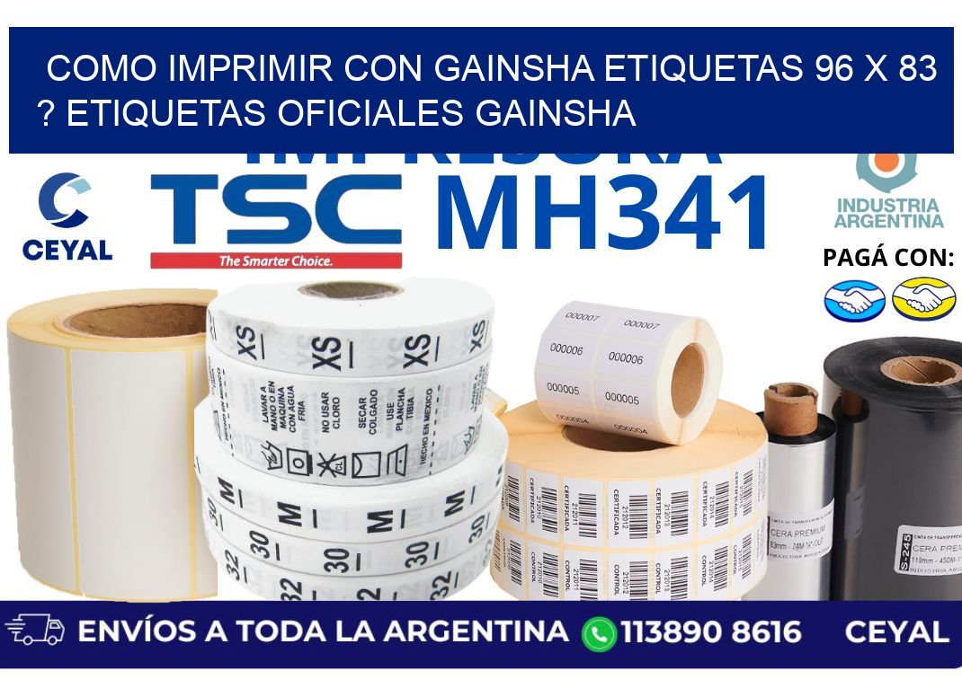 como imprimir con gainsha etiquetas 96 x 83 ? etiquetas oficiales gainsha