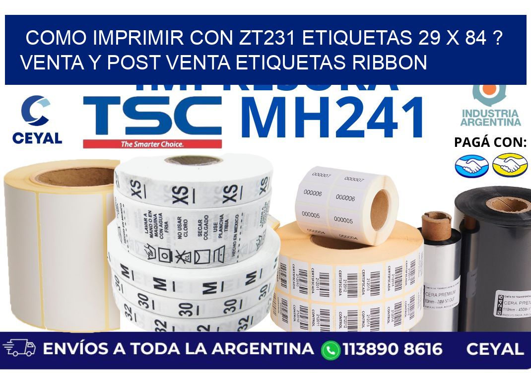 como imprimir con zt231 etiquetas 29 x 84 ? Venta y post venta etiquetas ribbon