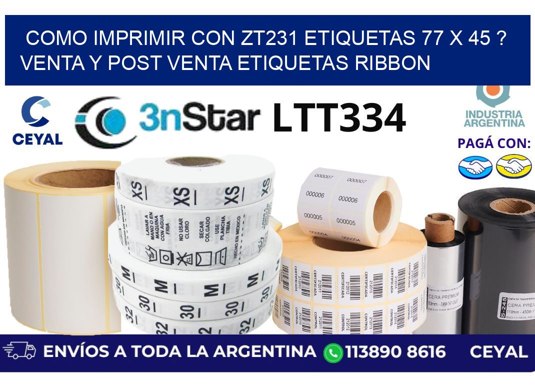 como imprimir con zt231 etiquetas 77 x 45 ? Venta y post venta etiquetas ribbon