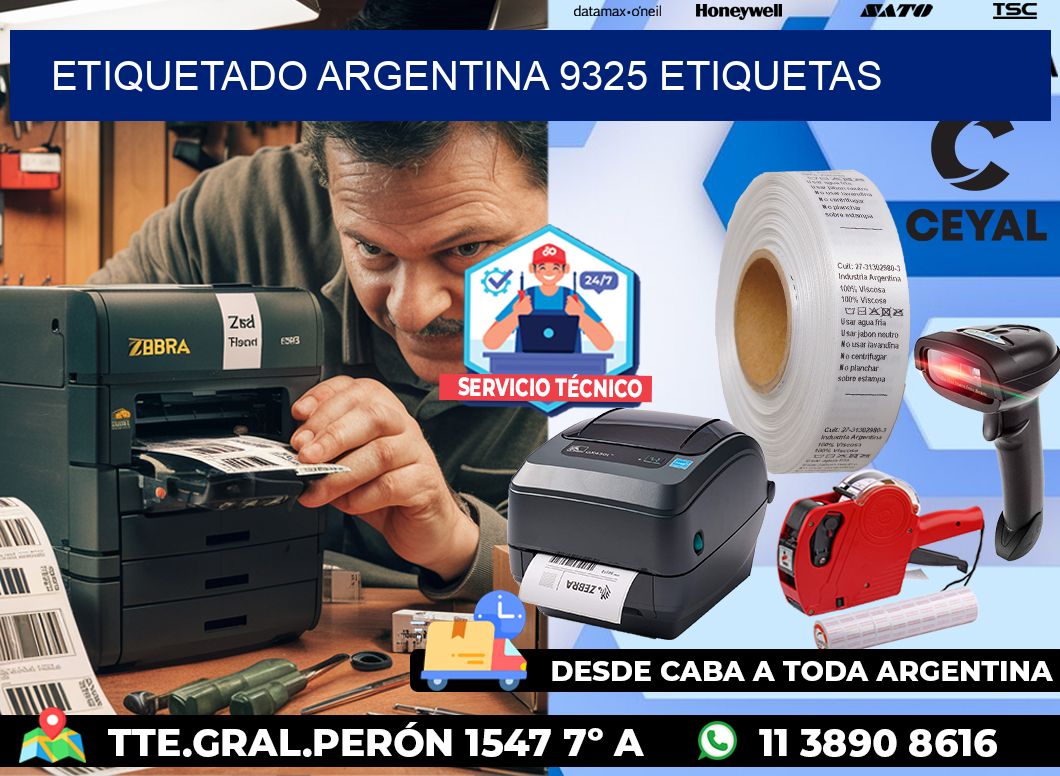 etiquetado argentina 9325 etiquetas