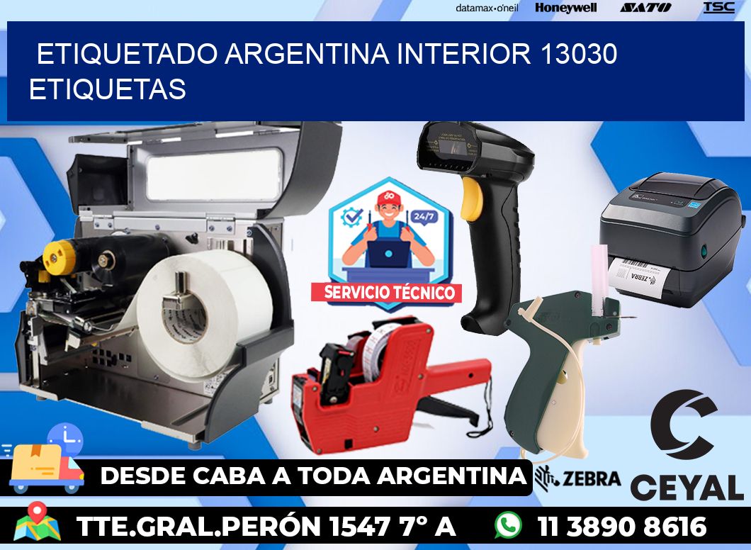 etiquetado argentina interior 13030 etiquetas