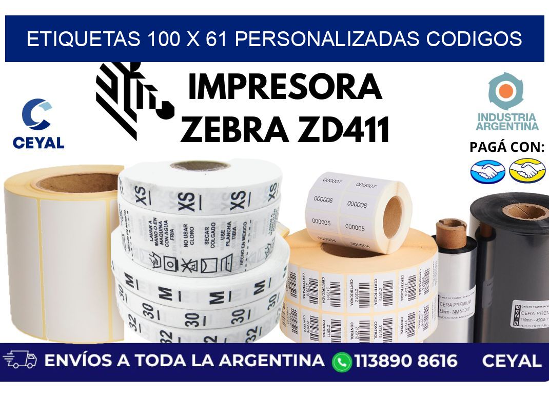 etiquetas 100 x 61 personalizadas codigos