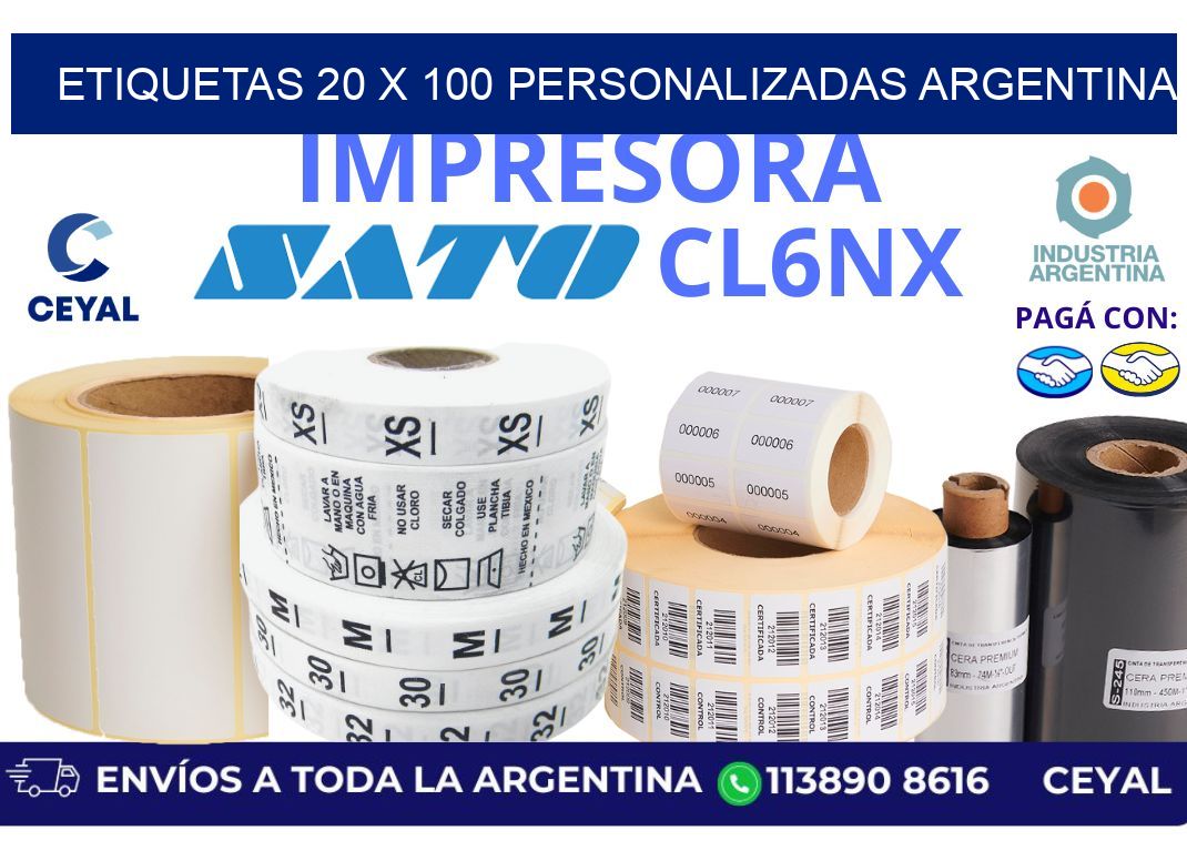 etiquetas 20 x 100 personalizadas argentina