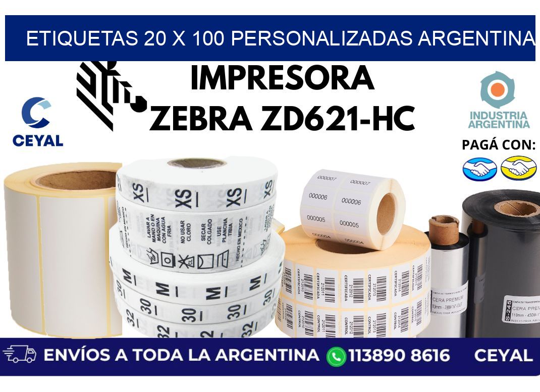 etiquetas 20 x 100 personalizadas argentina