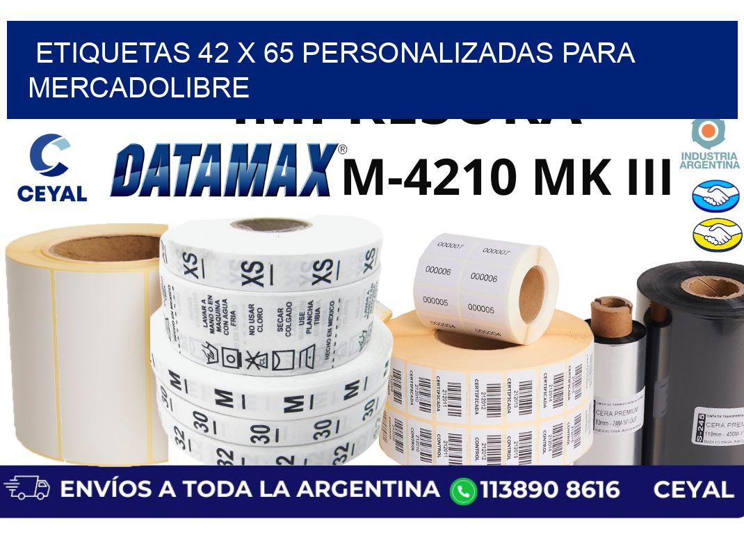 etiquetas 42 x 65 personalizadas para mercadolibre