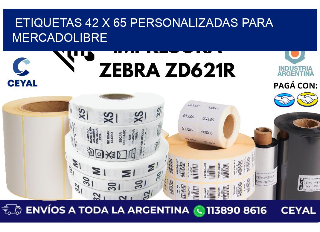 etiquetas 42 x 65 personalizadas para mercadolibre