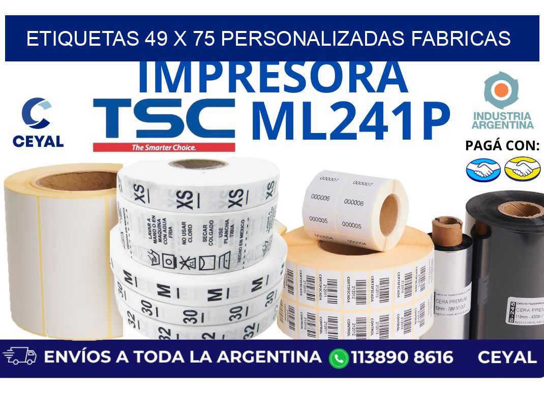 etiquetas 49 x 75 personalizadas fabricas