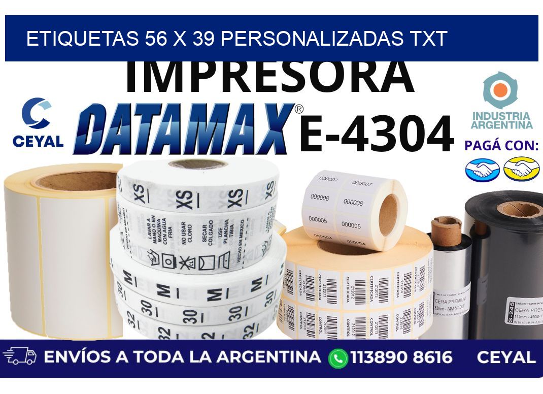 etiquetas 56 x 39 personalizadas txt