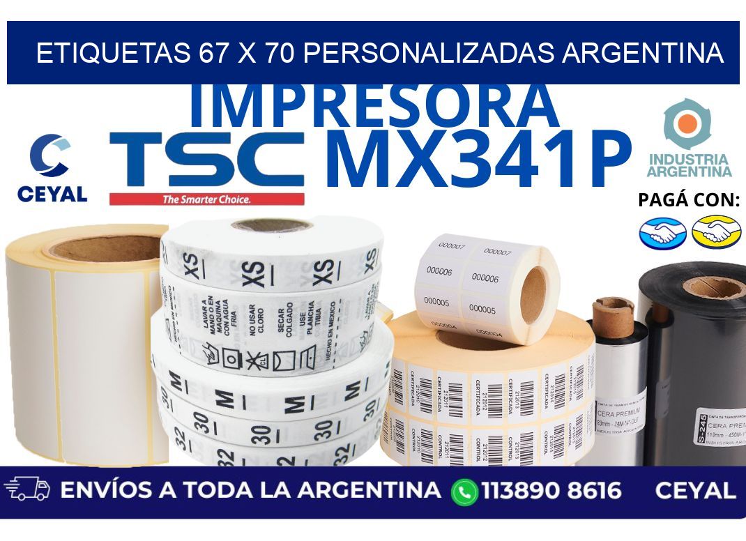etiquetas 67 x 70 personalizadas argentina