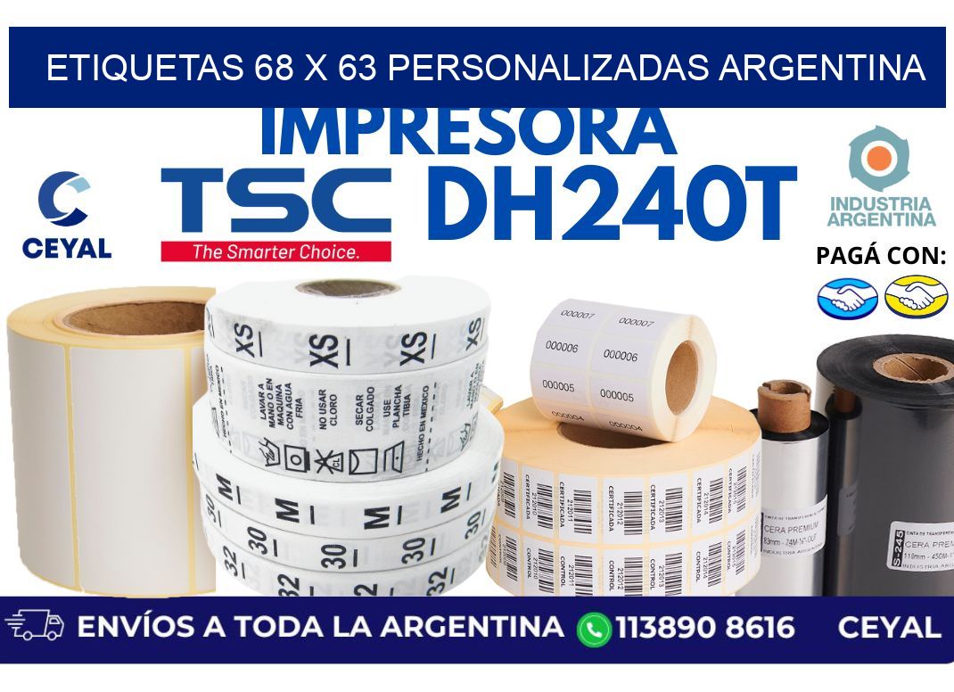 etiquetas 68 x 63 personalizadas argentina