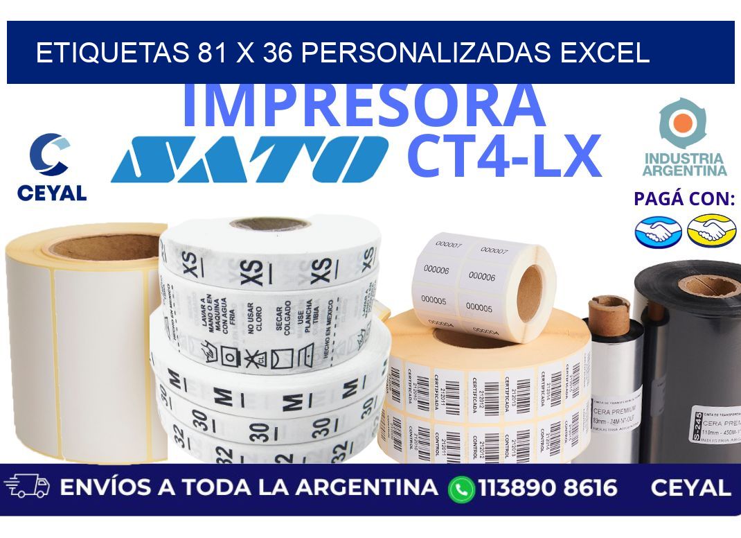 etiquetas 81 x 36 personalizadas excel