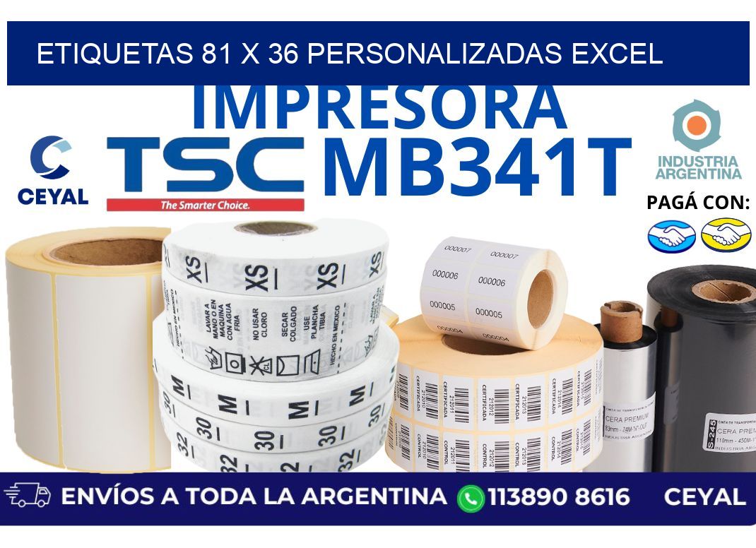 etiquetas 81 x 36 personalizadas excel