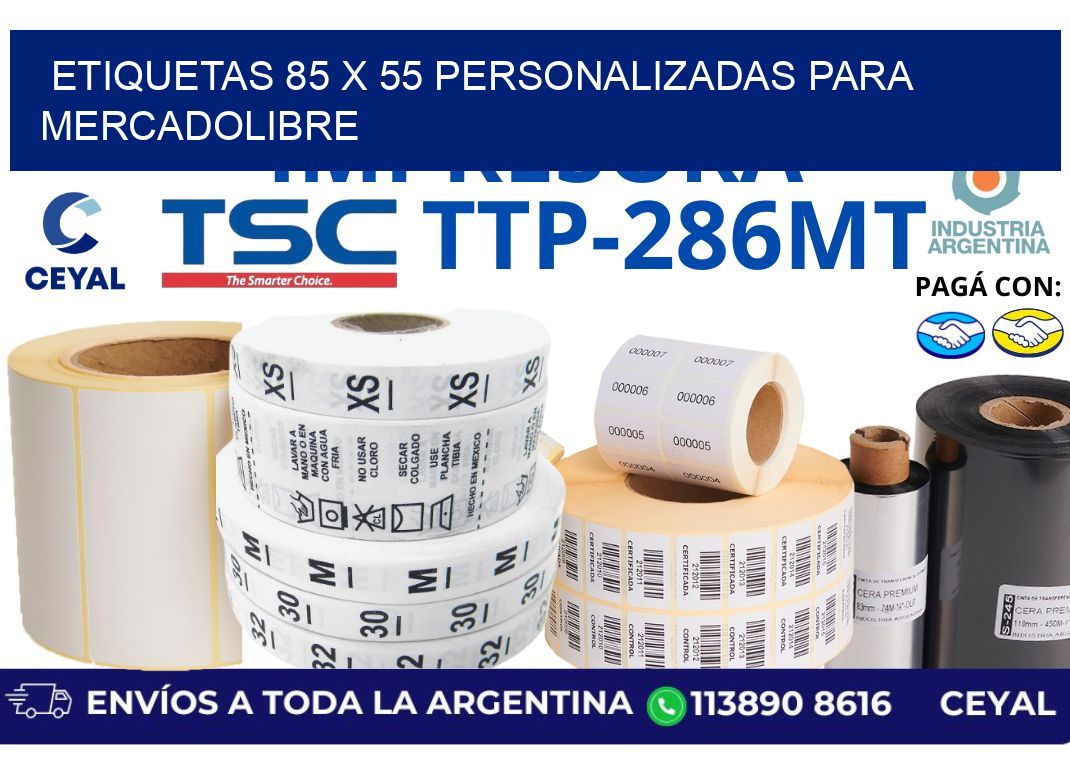 etiquetas 85 x 55 personalizadas para mercadolibre