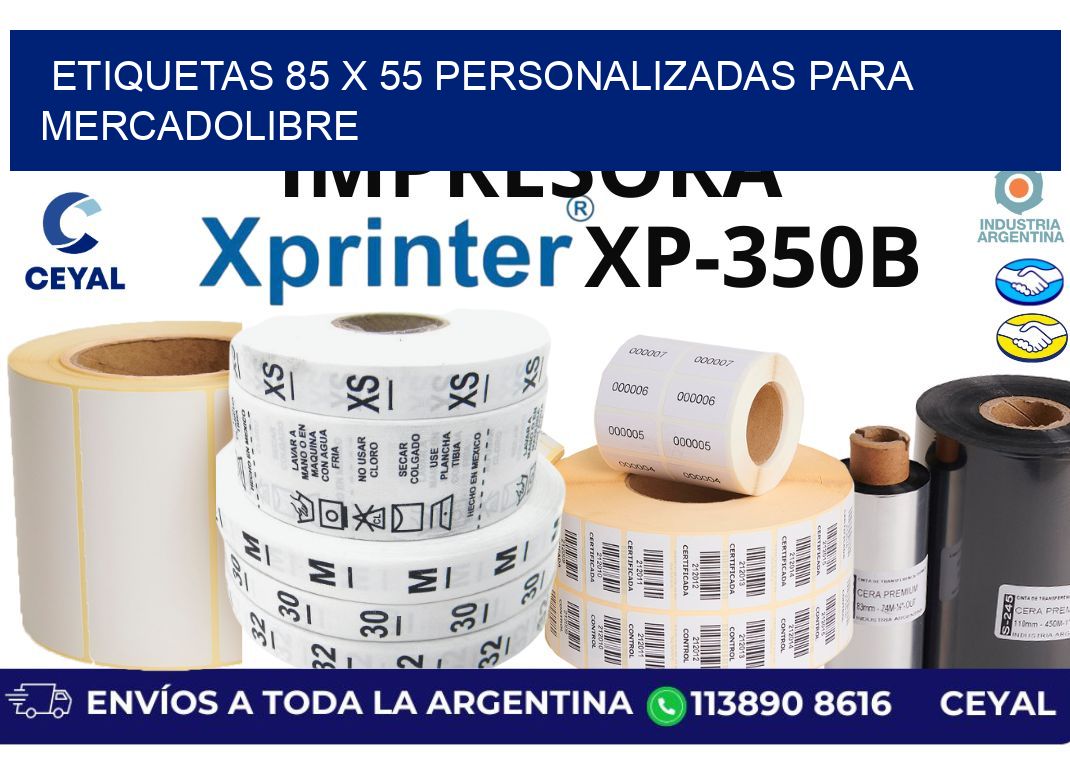 etiquetas 85 x 55 personalizadas para mercadolibre