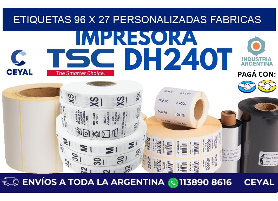 etiquetas 96 x 27 personalizadas fabricas