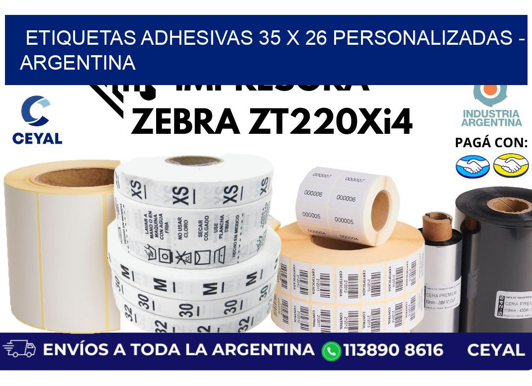etiquetas adhesivas 35 x 26 personalizadas - Argentina