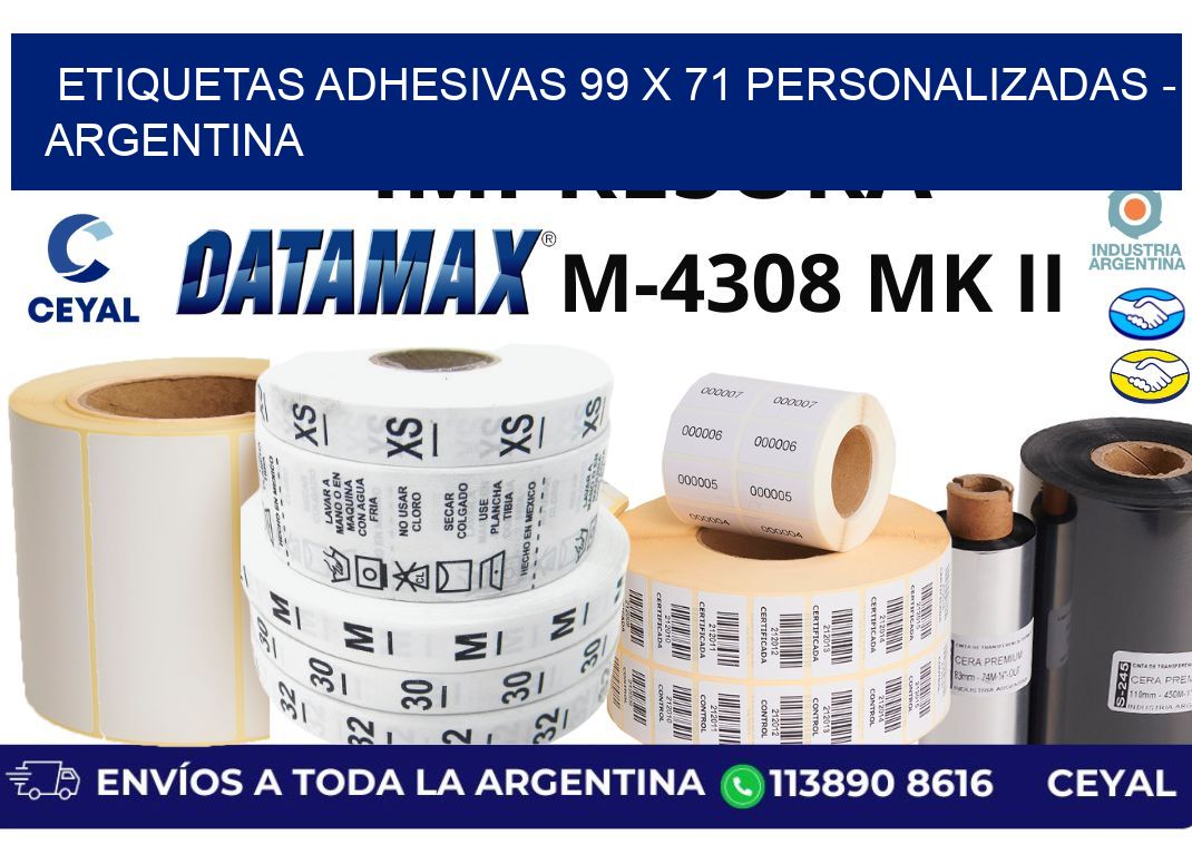etiquetas adhesivas 99 x 71 personalizadas - Argentina