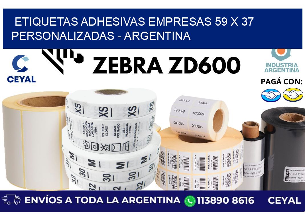 etiquetas adhesivas empresas 59 x 37 personalizadas – Argentina