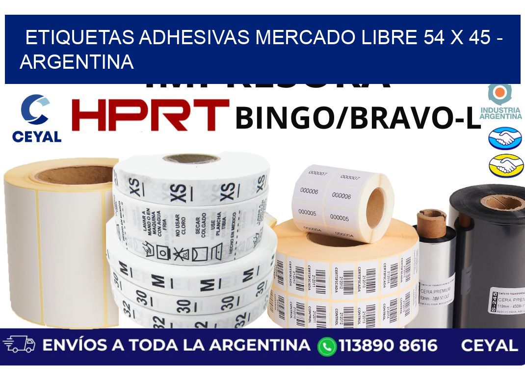 etiquetas adhesivas mercado libre 54 x 45 - Argentina