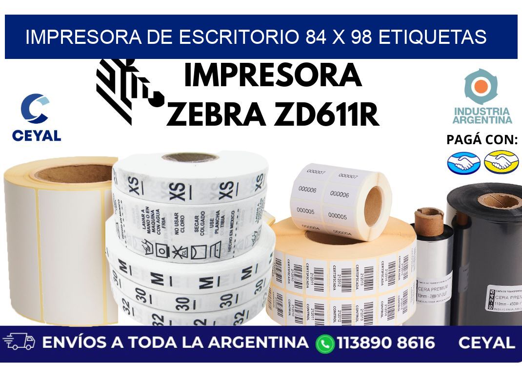 impresora de escritorio 84 x 98 etiquetas