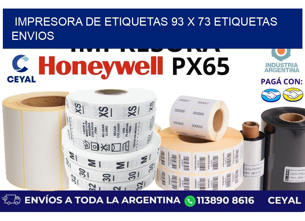 impresora de etiquetas 93 x 73 etiquetas envios