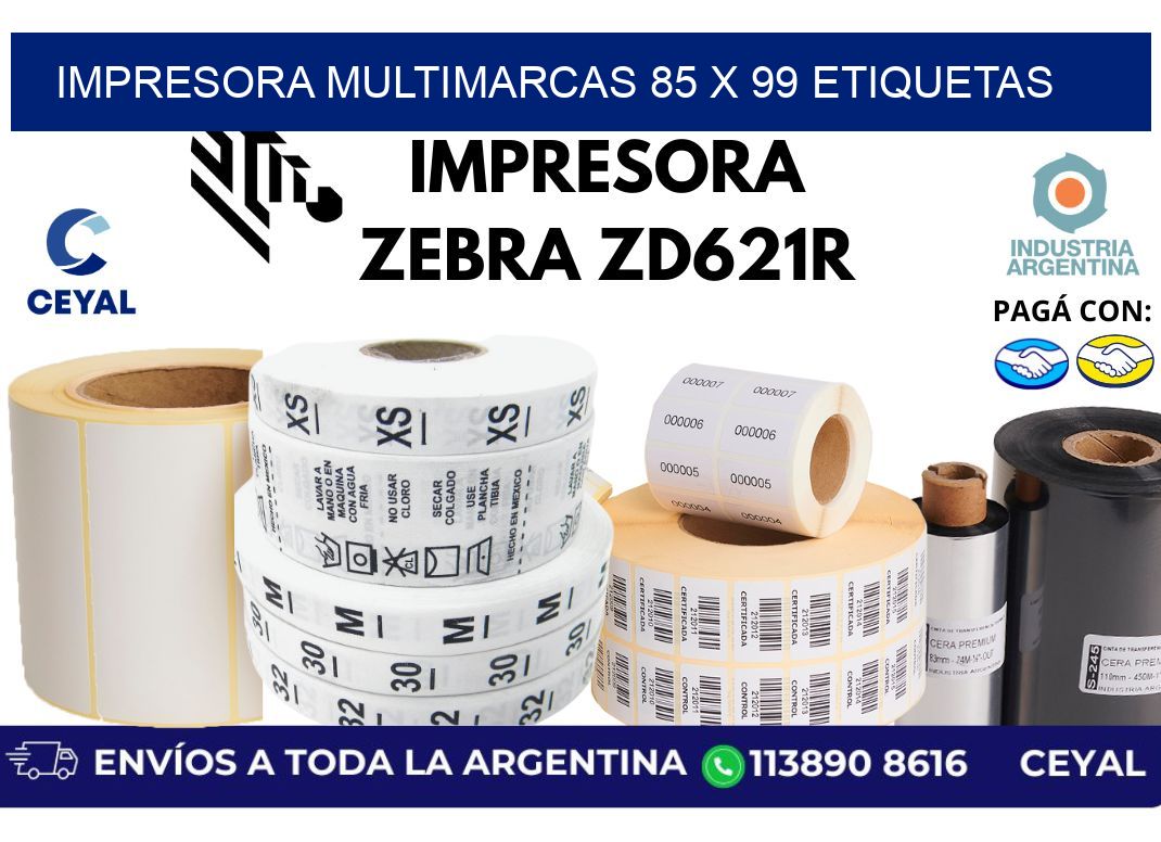 impresora multimarcas 85 x 99 etiquetas