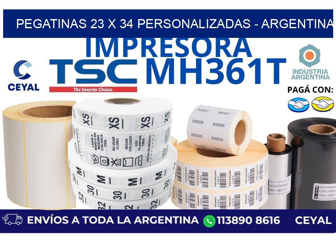 pegatinas 23 x 34 personalizadas – Argentina