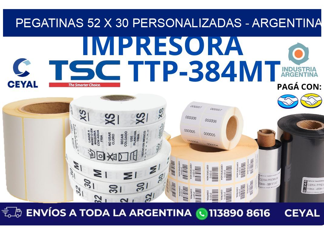 pegatinas 52 x 30 personalizadas - Argentina