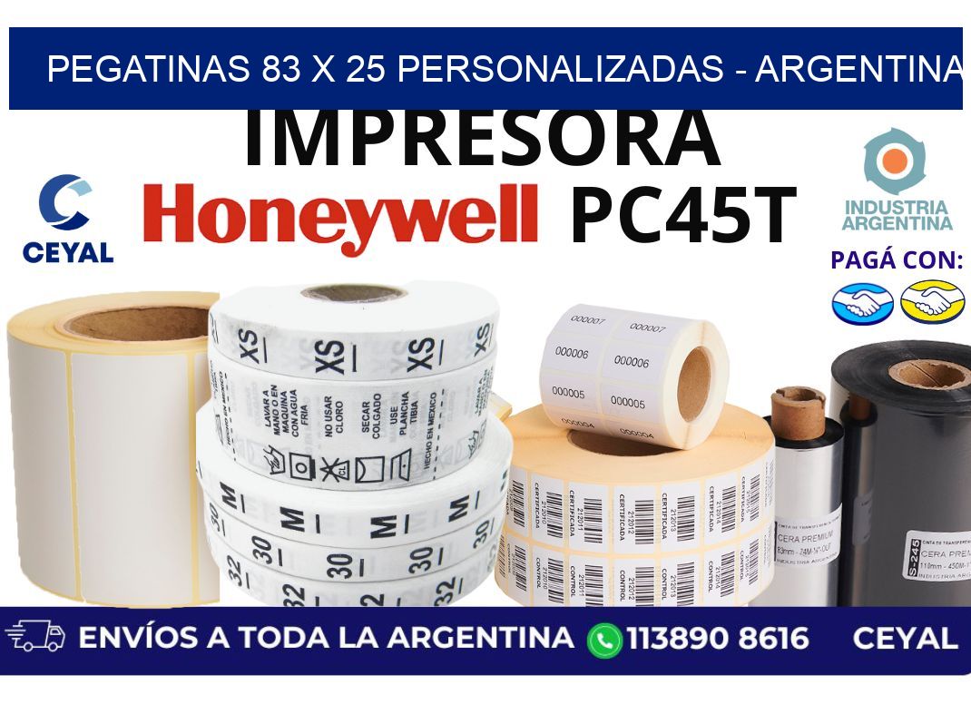 pegatinas 83 x 25 personalizadas - Argentina