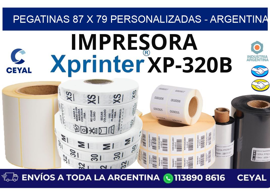pegatinas 87 x 79 personalizadas – Argentina