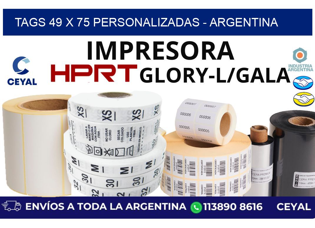 tags 49 x 75 personalizadas – Argentina