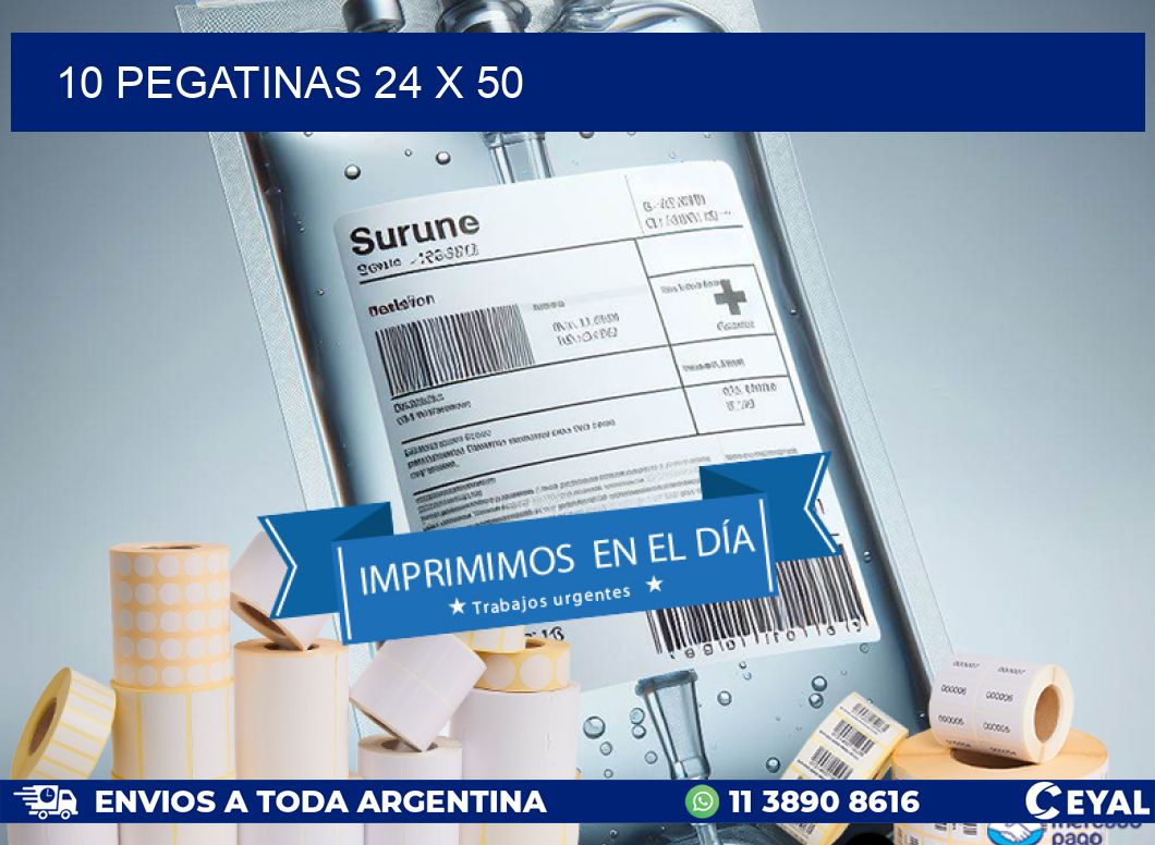 10 PEGATINAS 24 x 50