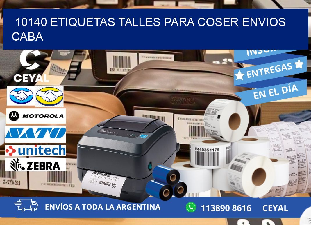 10140 ETIQUETAS TALLES PARA COSER ENVIOS CABA