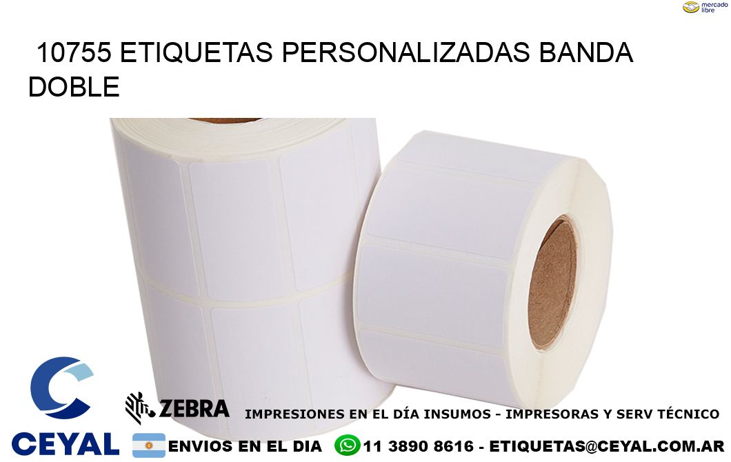 10755 Etiquetas personalizadas banda doble