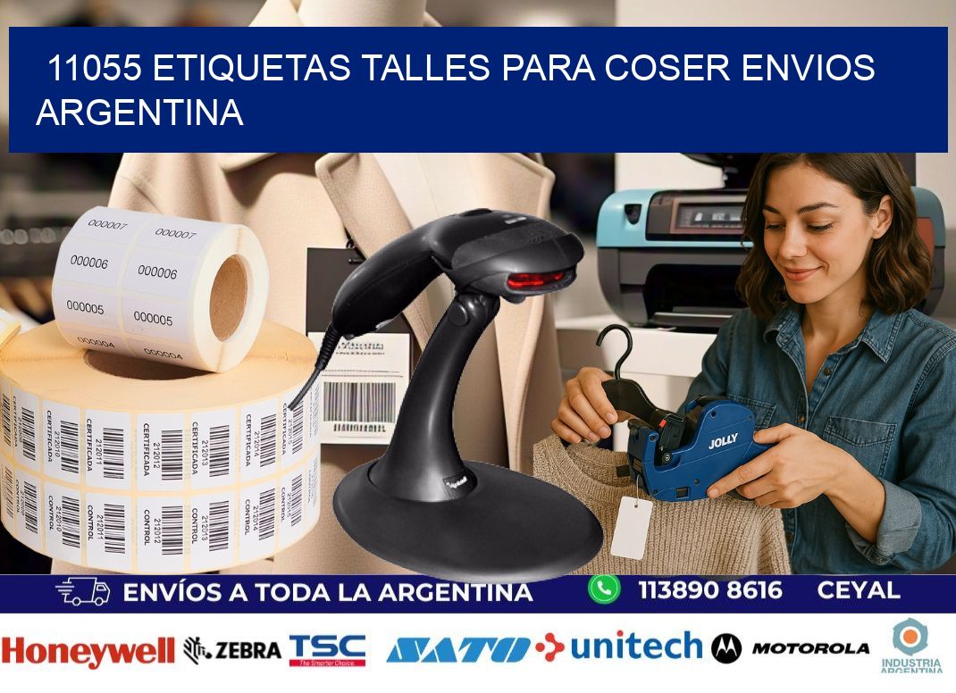 11055 ETIQUETAS TALLES PARA COSER ENVIOS ARGENTINA