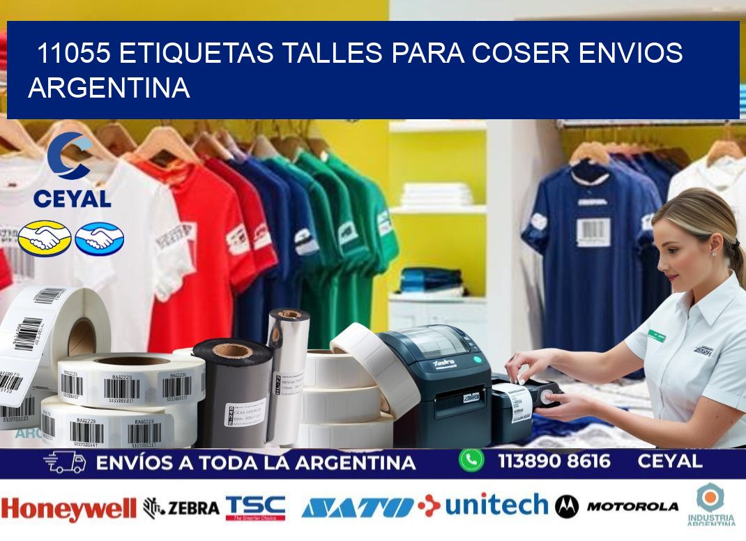 11055 ETIQUETAS TALLES PARA COSER ENVIOS ARGENTINA