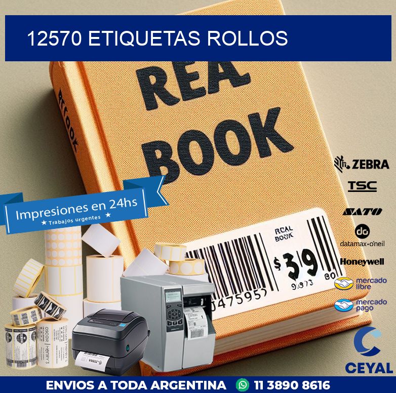 12570 etiquetas rollos