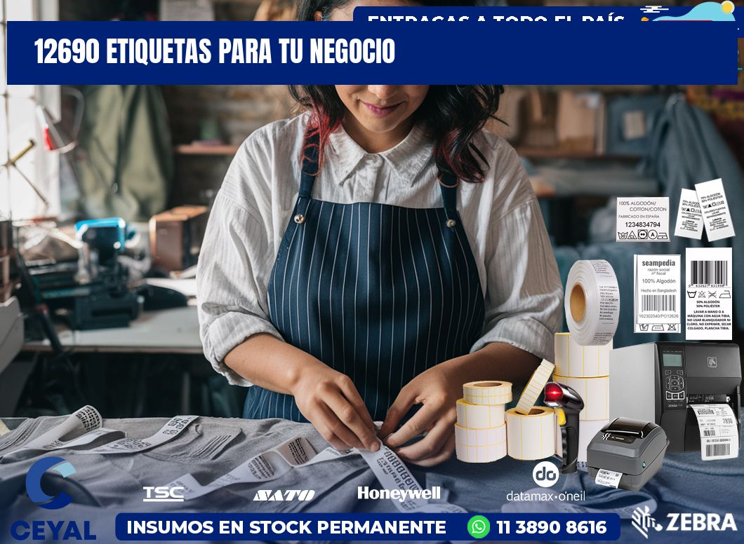 12690 etiquetas para tu negocio